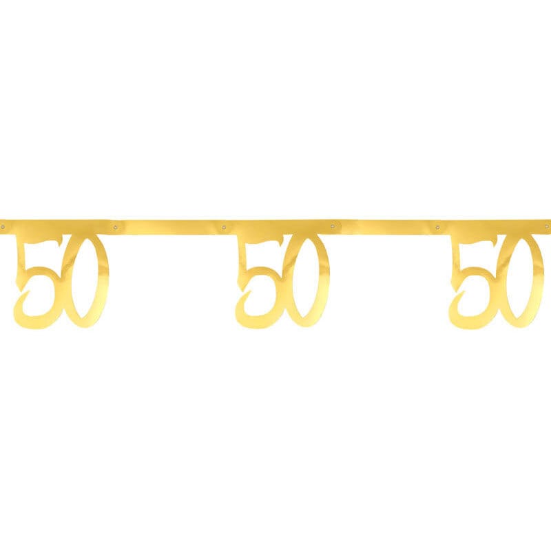 Girlang i guld 50-årsfest 250 cm