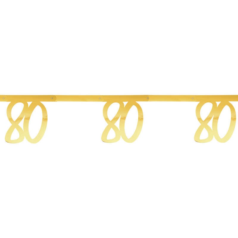 Girlang i guld 80-årsfest 250 cm
