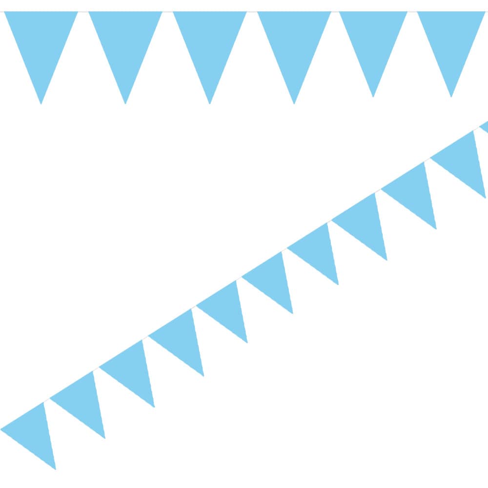 Flaggirlang Mini - Ljusblå 3 meter
