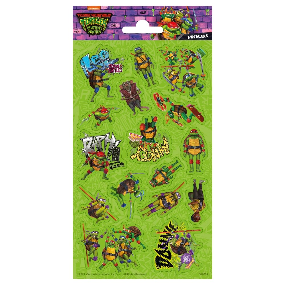 Ninja Turtles Glittriga Klistermärken 16-pack
