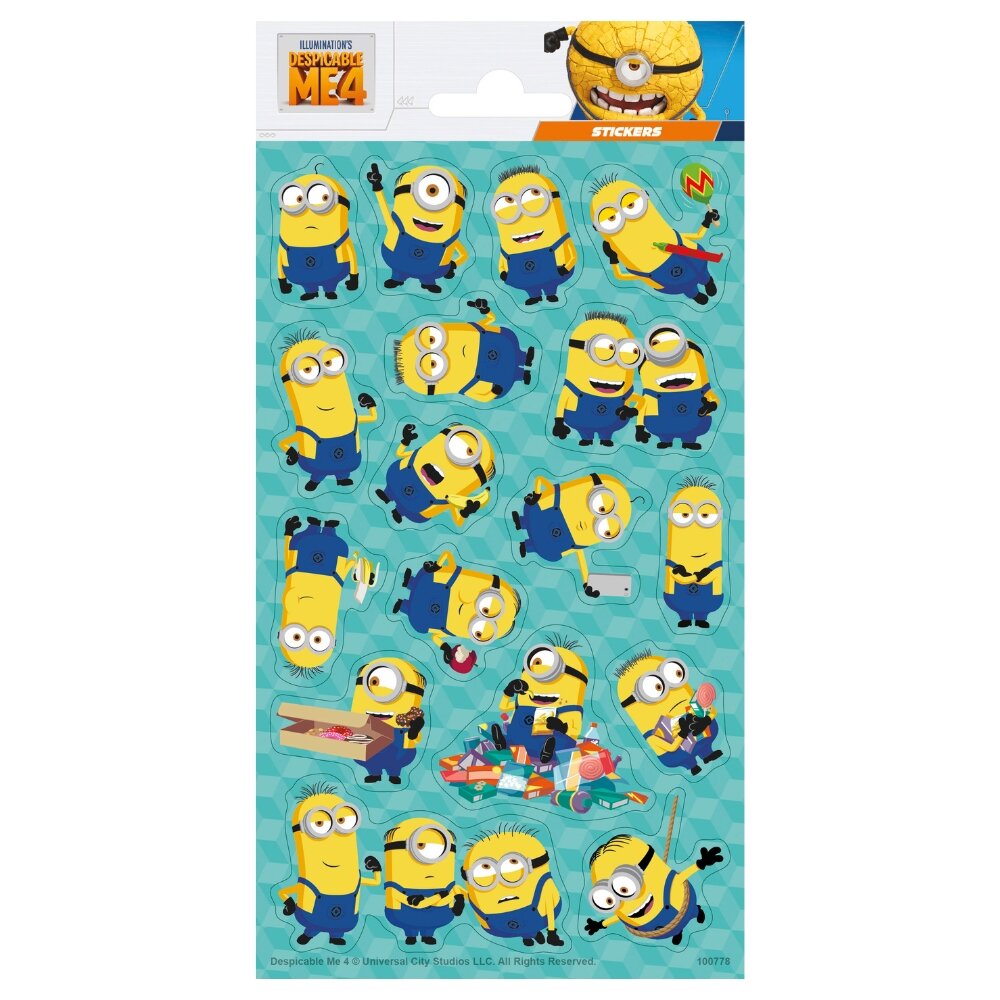 Minions Glittriga Klistermärken 17-pack