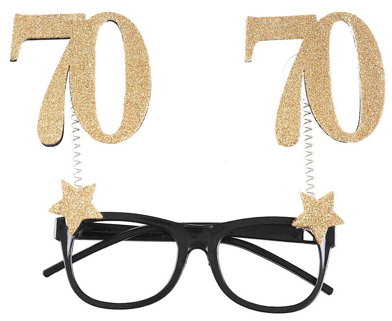 Partyglasögon Guldglittriga 70 år
