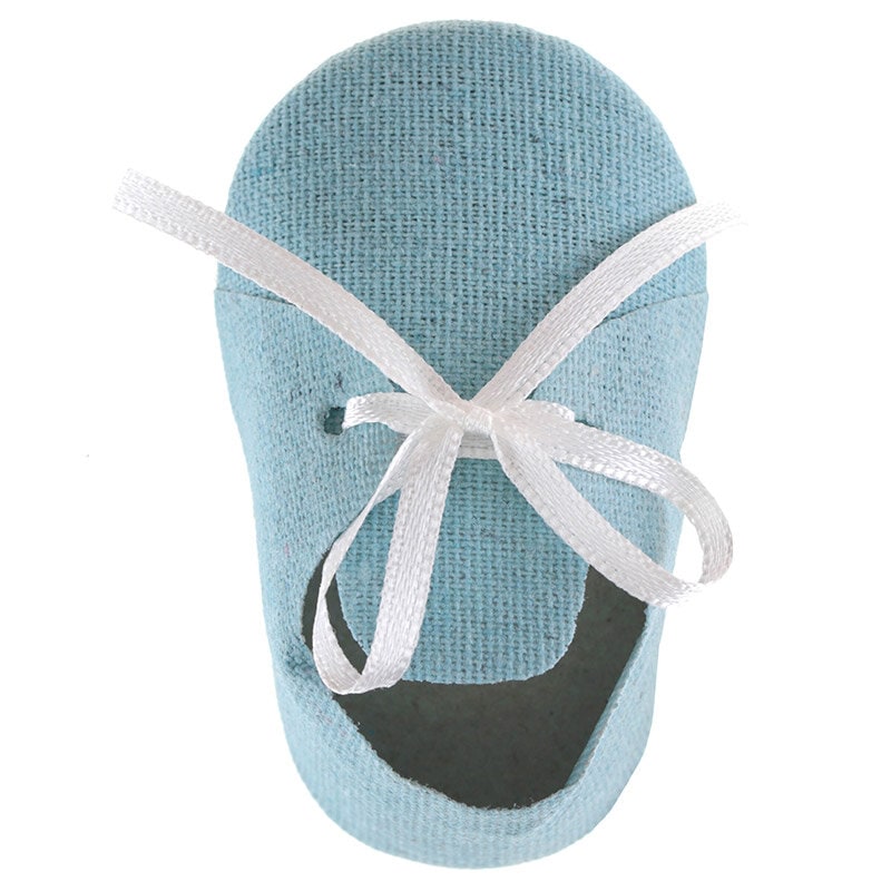 Babyshower - Gåvoaskar blå skor 4-pack