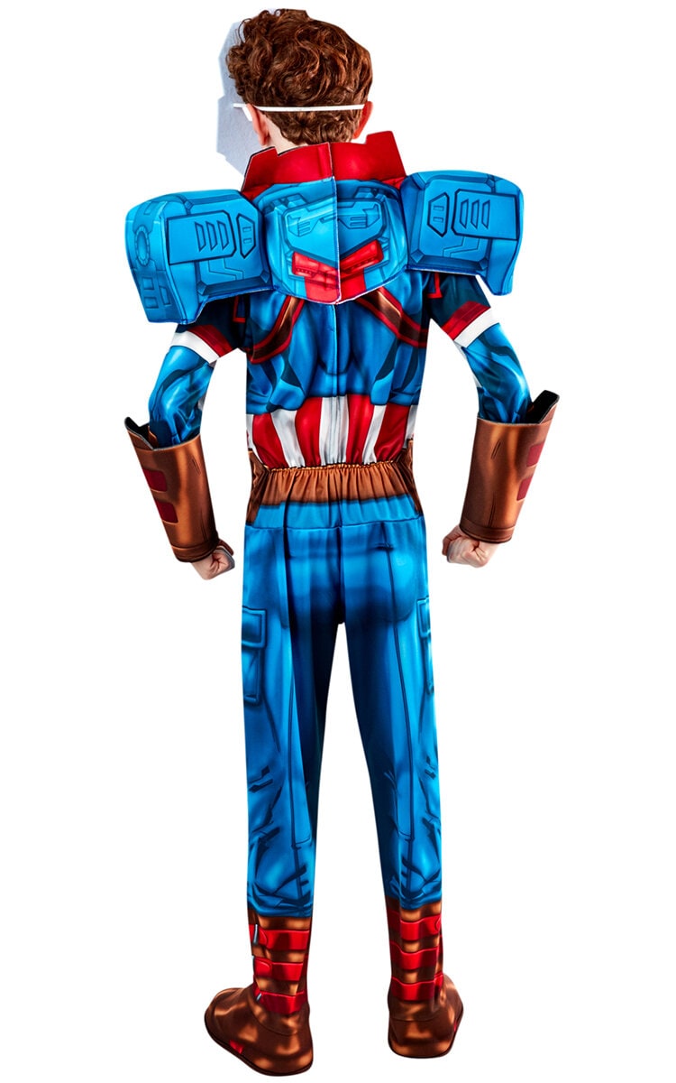 Captain America Mech Strike Maskeraddräkt Barn 7-10 år