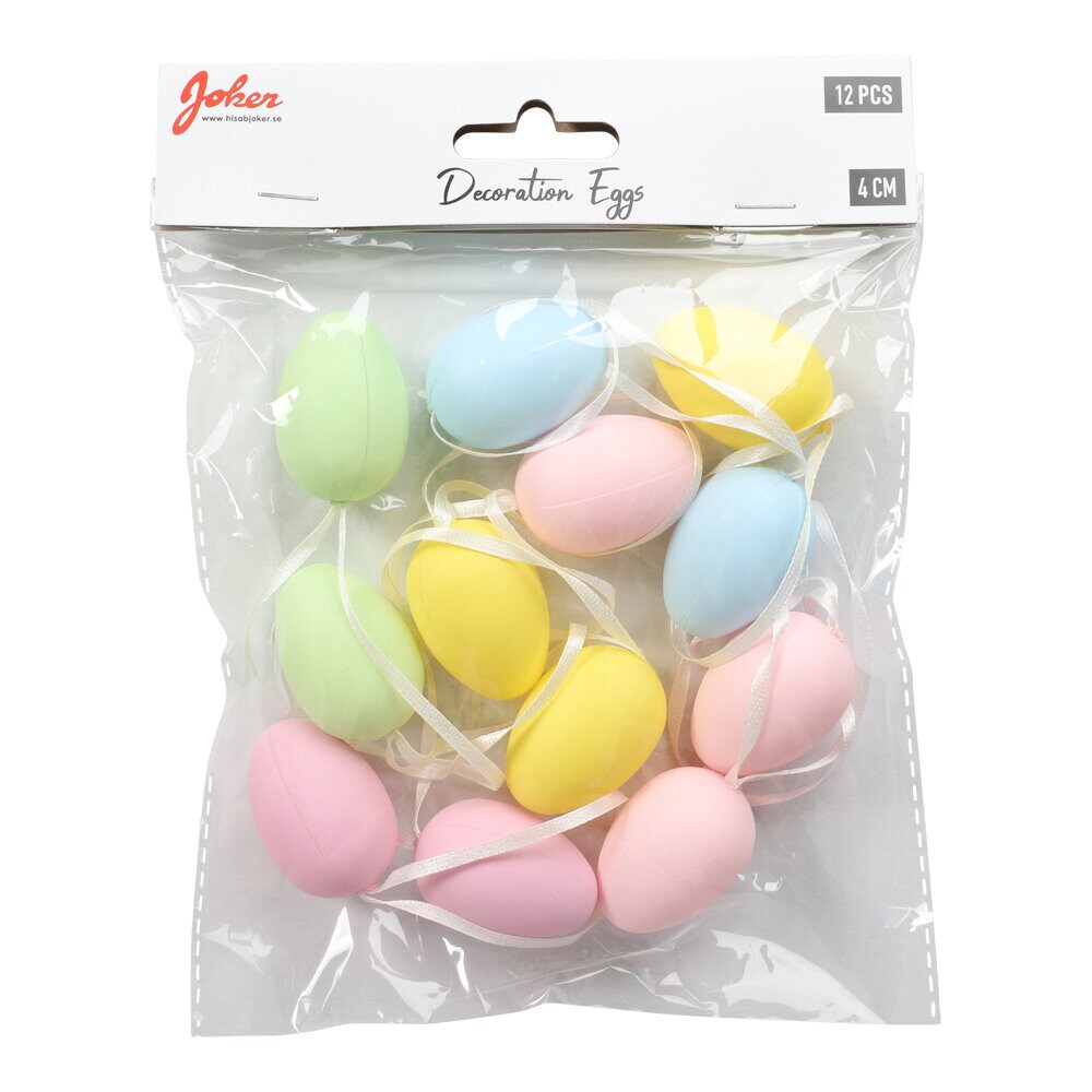 Påskdekoration - Ägg i pastellfärger 12-pack
