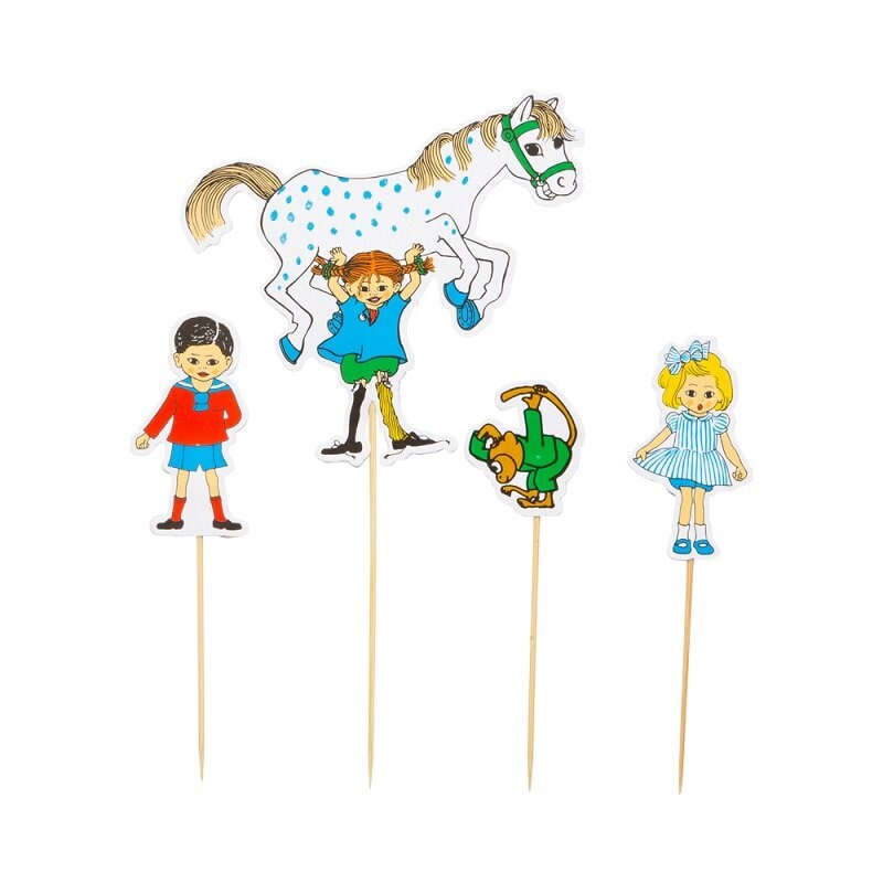 Pippi Långstrump - Cake Toppers 4-pack