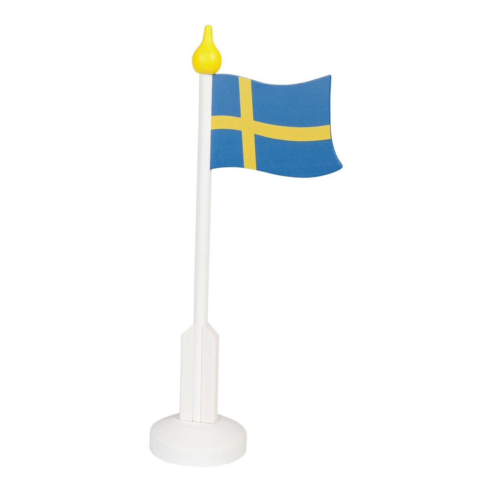 Träflagga Sverige 37 cm