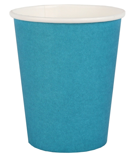 Pappmuggar 250 ml - Aquablå 10-pack