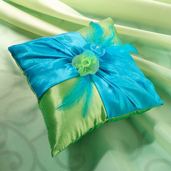 Ringkudde - Lime och Turkos 20 x 20 cm