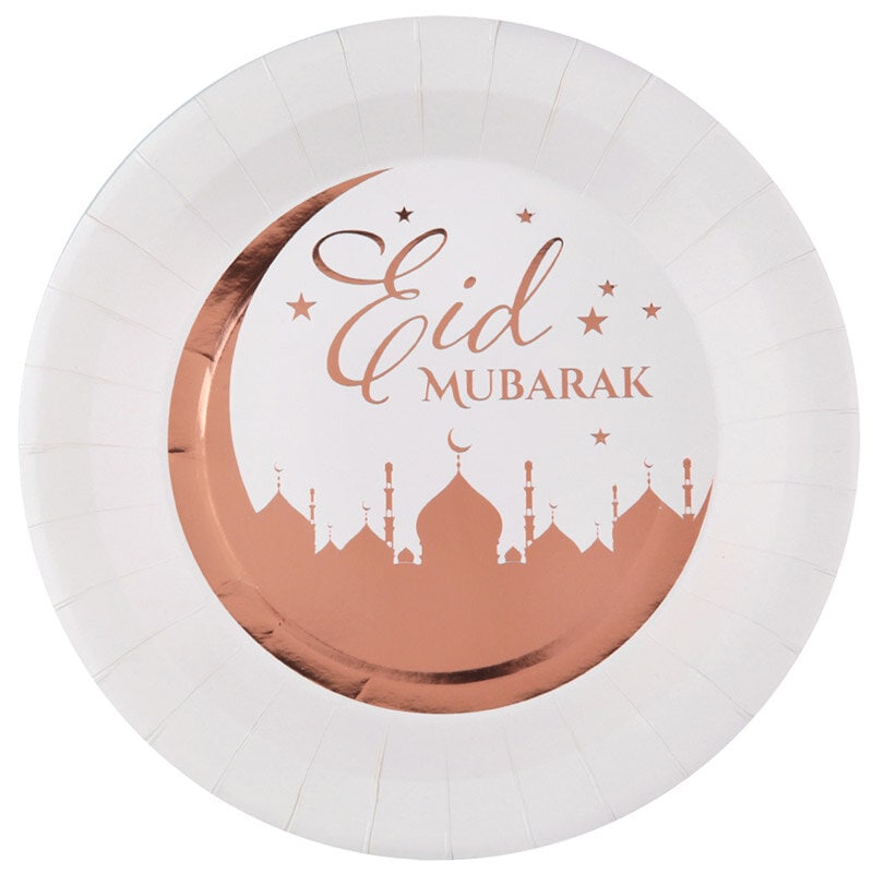 Eid Mubarak - Tallrikar roséguld 10-pack