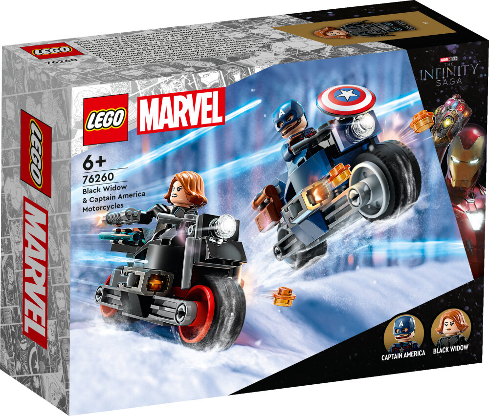 LEGO Avengers - Black Widows & Captain Americas motorcyklar 6+