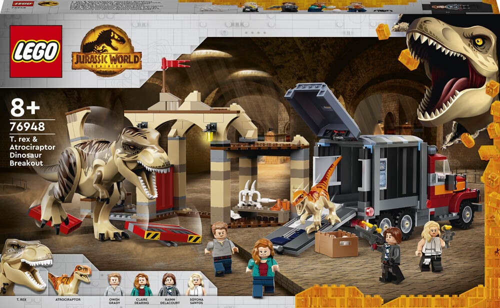 LEGO Jurassic World - T-Rex & Atrociraptor - Dinosaurieflykt 8+