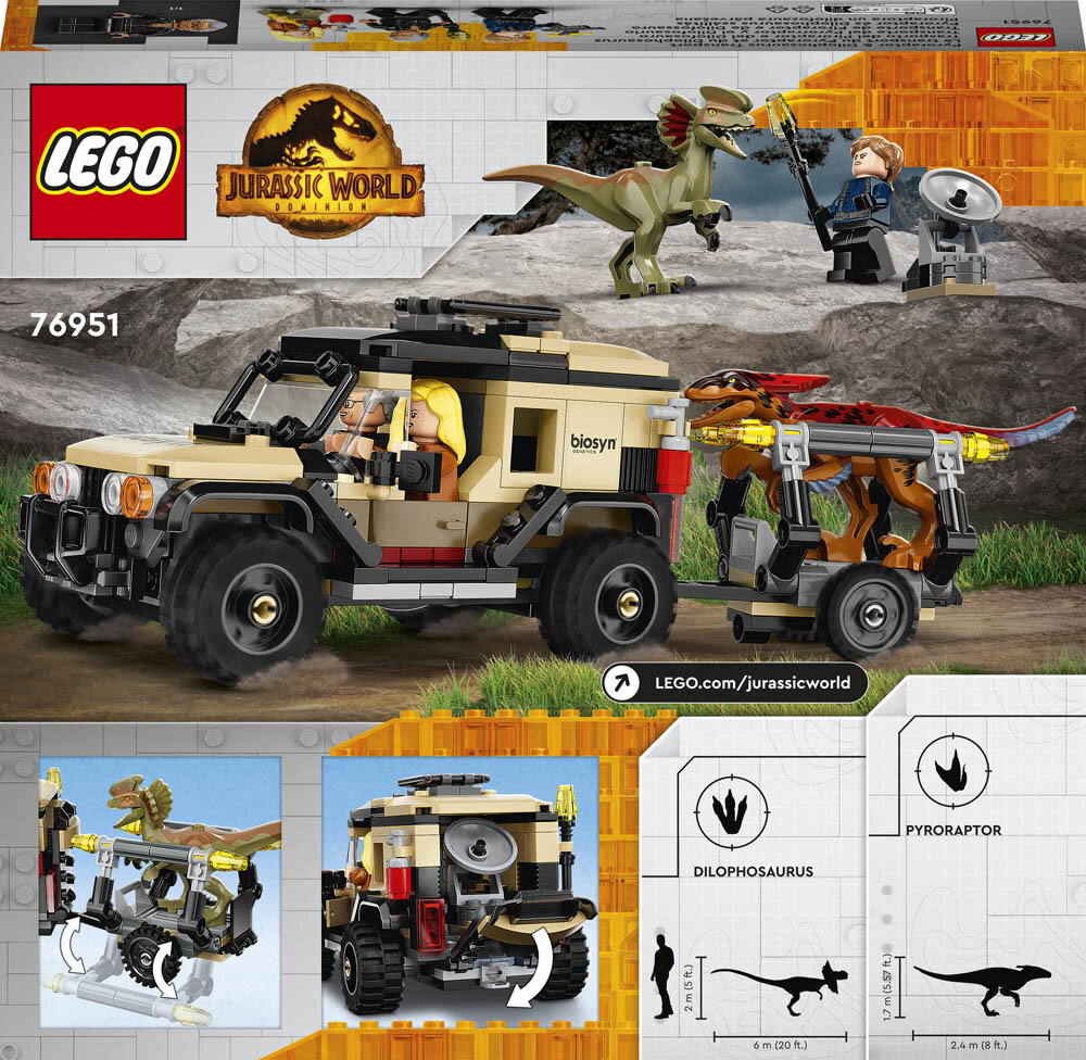 LEGO Jurassic World - Pyroraptor & Dilophosaurus - Transport 7+