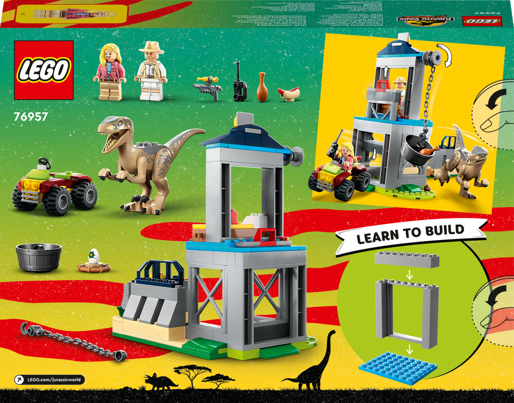 LEGO Jurassic World - Velociraptorflykt 4+