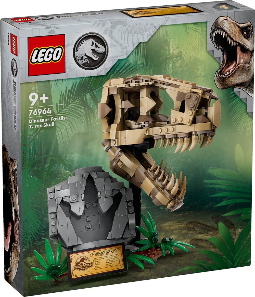 LEGO Jurassic World - Dinosauriefossiler: T-Rex skalle 9+