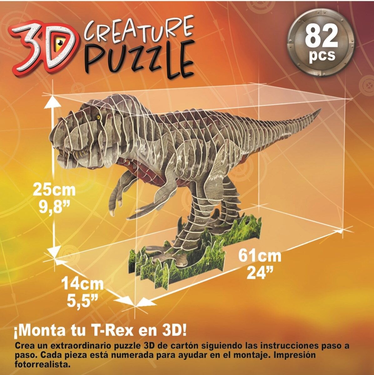 Educa 3D Pussel - T-Rex 82 bitar