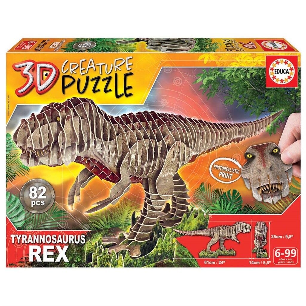 Educa 3D Pussel, T-Rex 82 bitar