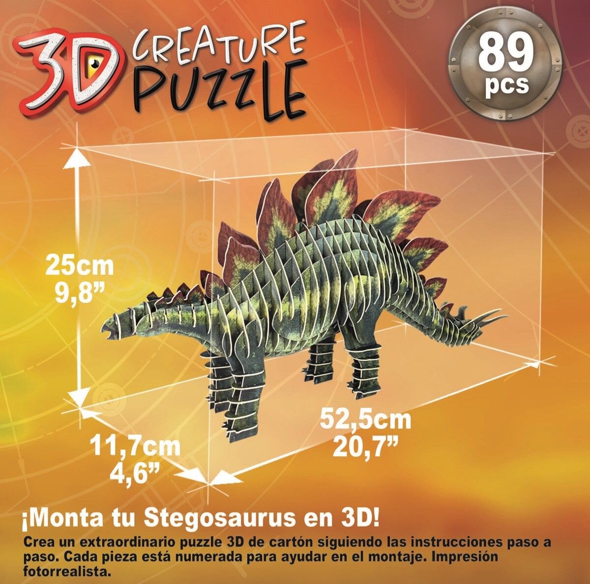 Educa 3D Pussel - Stegosaurus 89 bitar