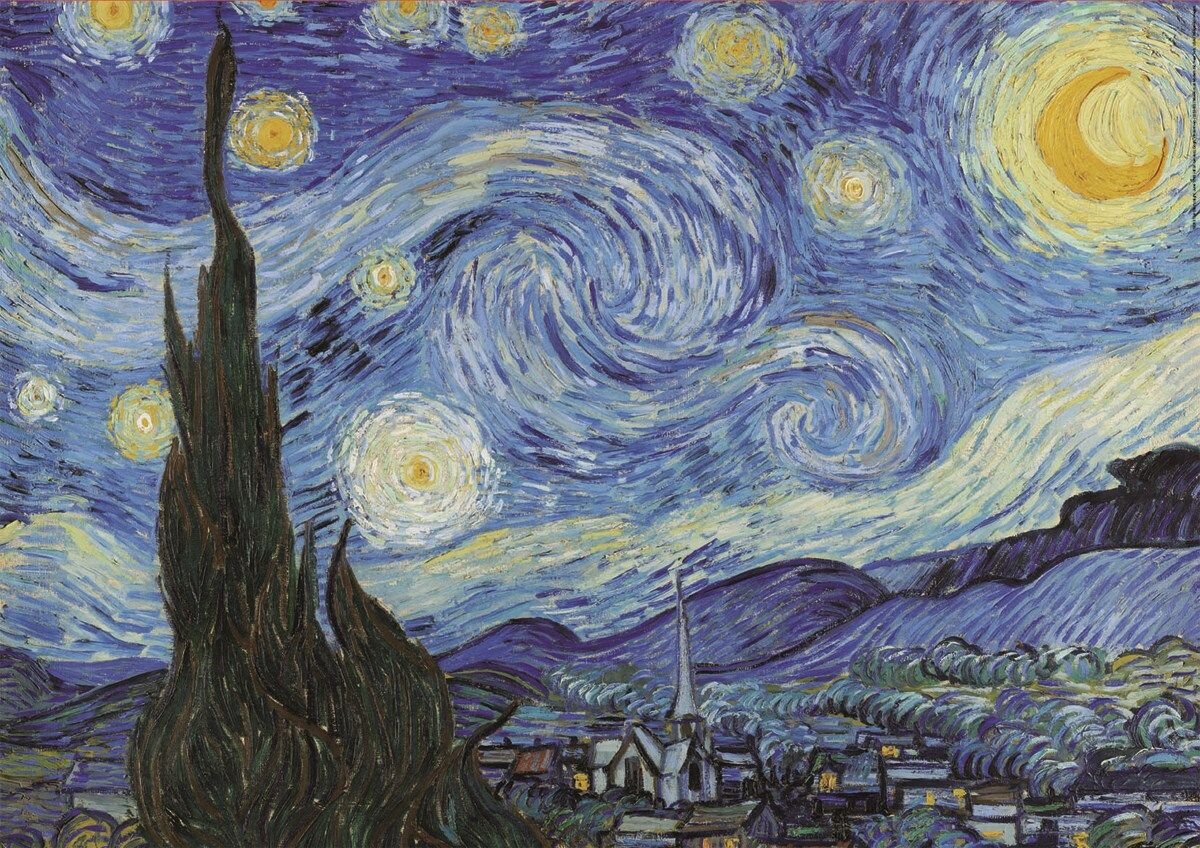 Educa Pussel - The Starry Night, Vincent van Gogh 1000 bitar
