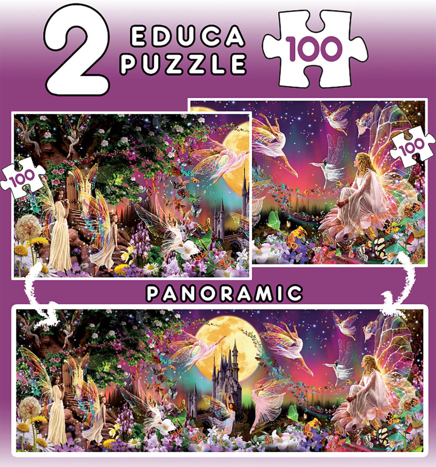 Educa Pussel - Fairy Triptych 2x100 bitar