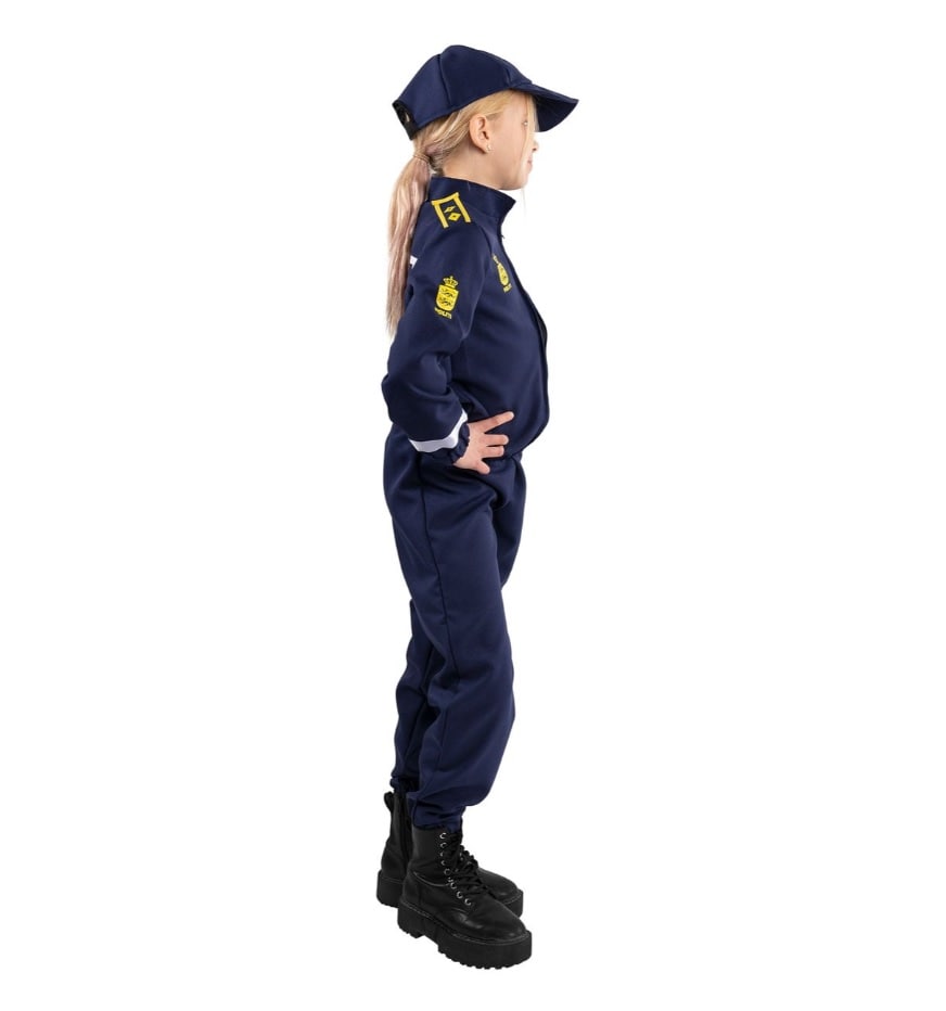 Dansk Polis Maskeraddräkt Barn 3-8 år
