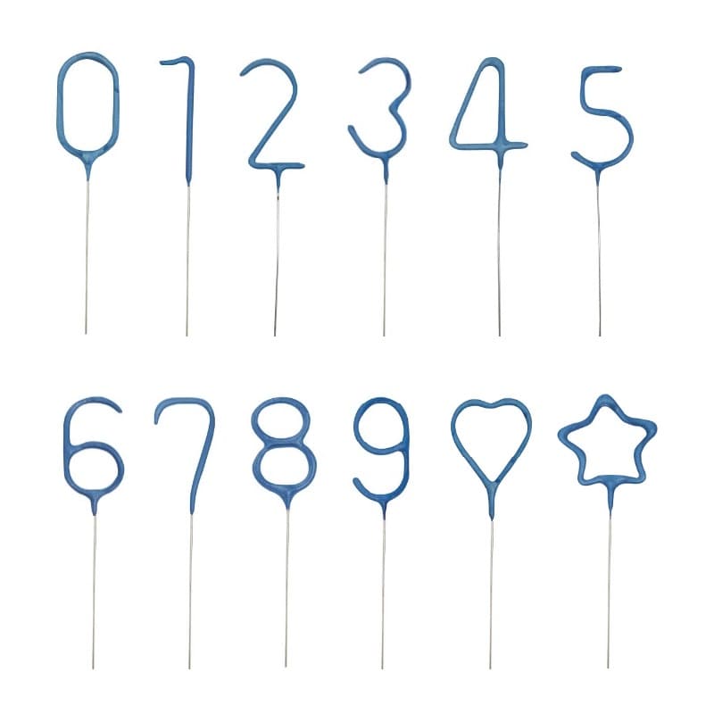 Tomtebloss Sparklers - Blå siffror och symboler