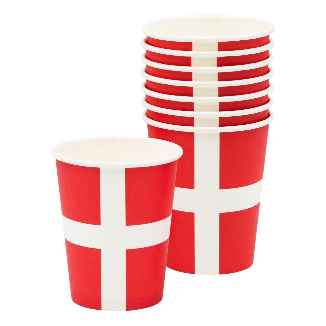 Muggar Danska Flaggan 8-pack