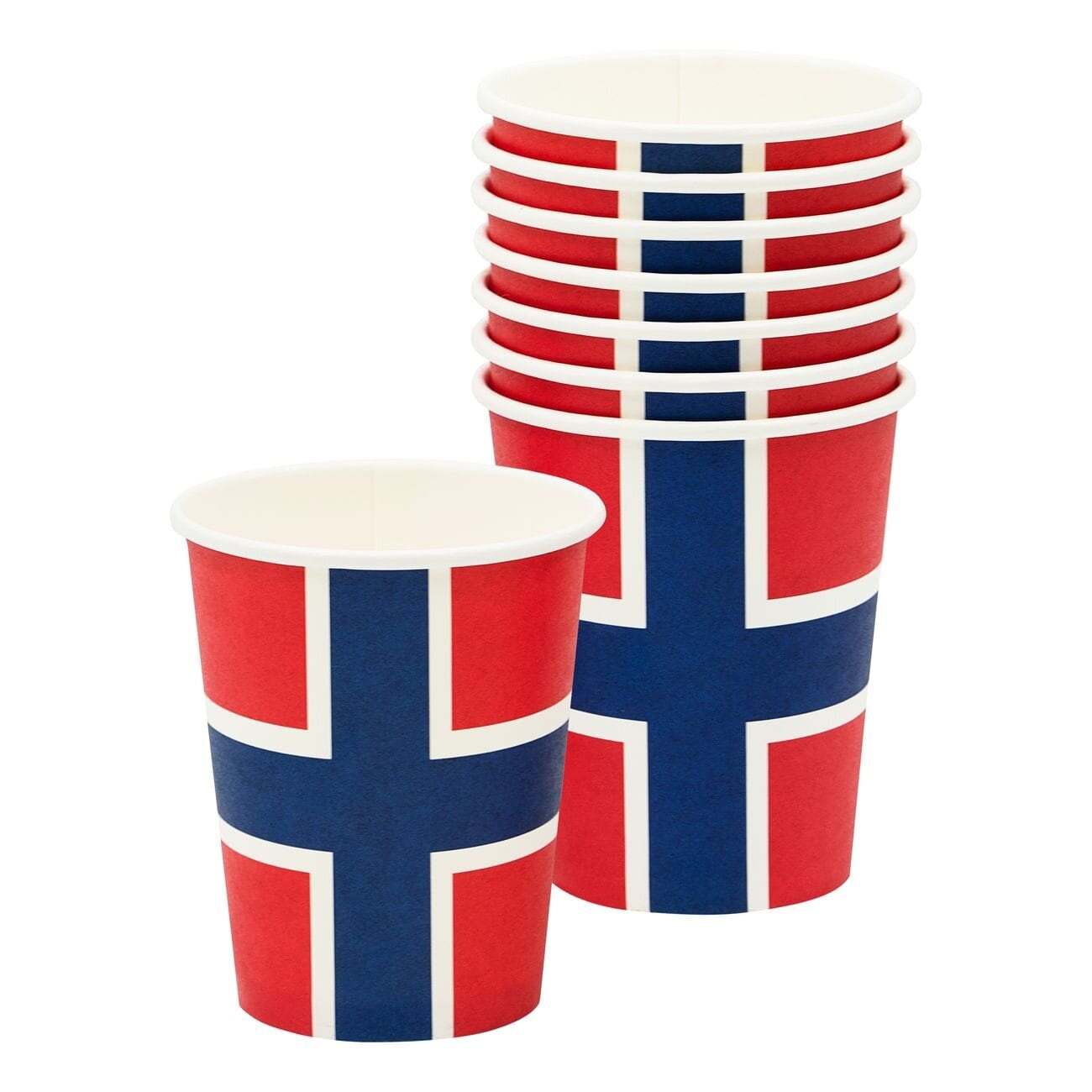 Muggar Norska Flaggan 8-pack