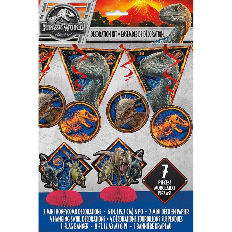 Jurassic World - Dekorationskit 7 delar