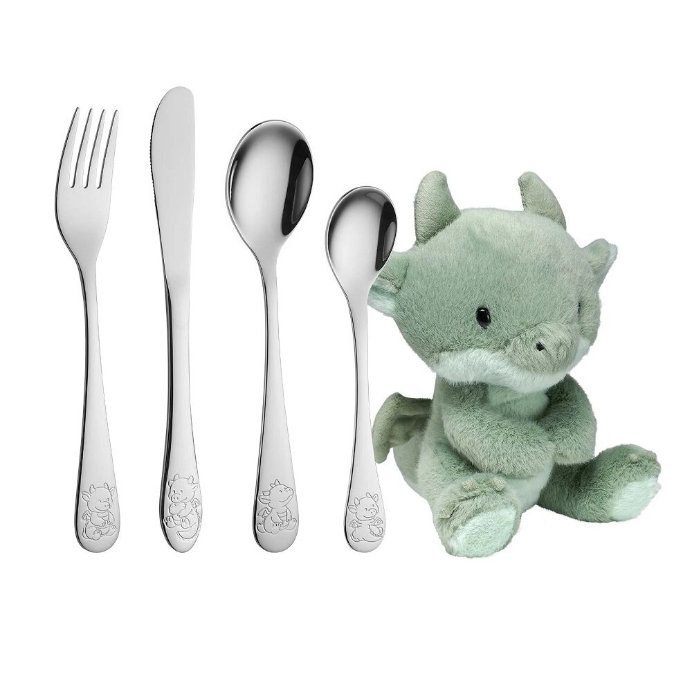 Doppresent Drake Bestickset med gosedjur