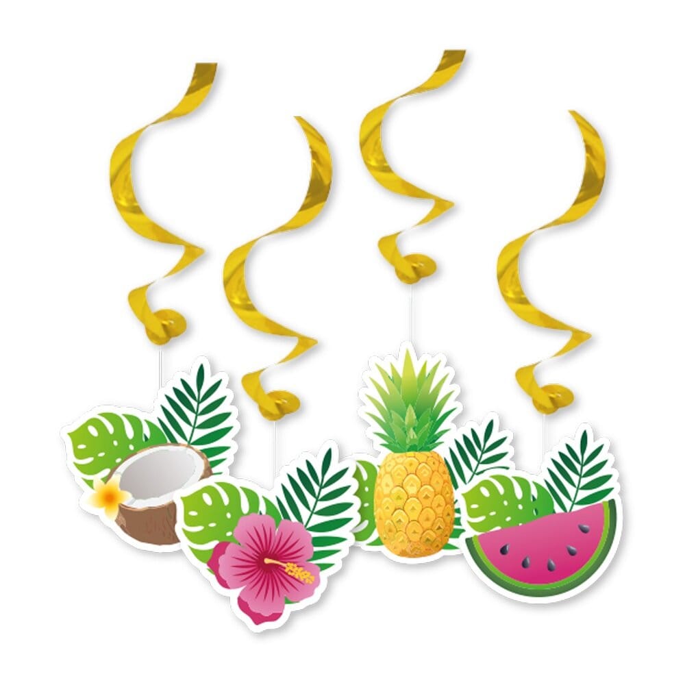 Hängande Dekorationer Tropiska Frukter 4-pack