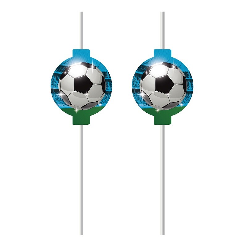 Soccer Fans - Pappsugrör 4-pack