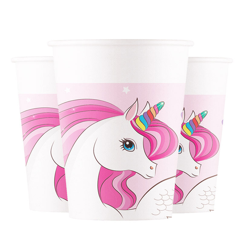 Unicorn Rainbow - Pappmuggar 8-pack