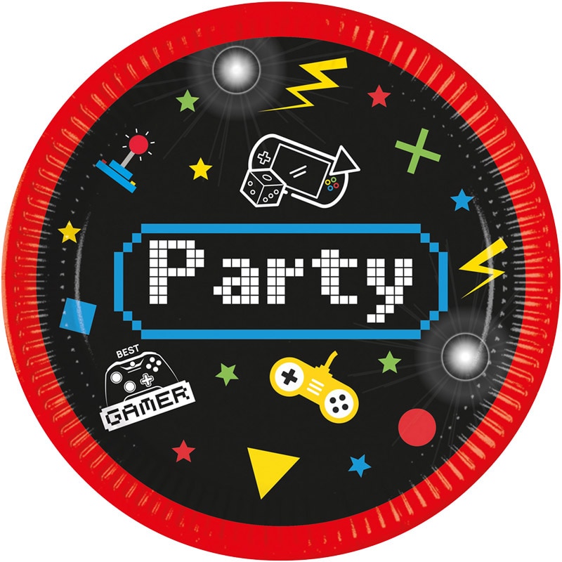 Gamers Party - Tallrikar 8-pack