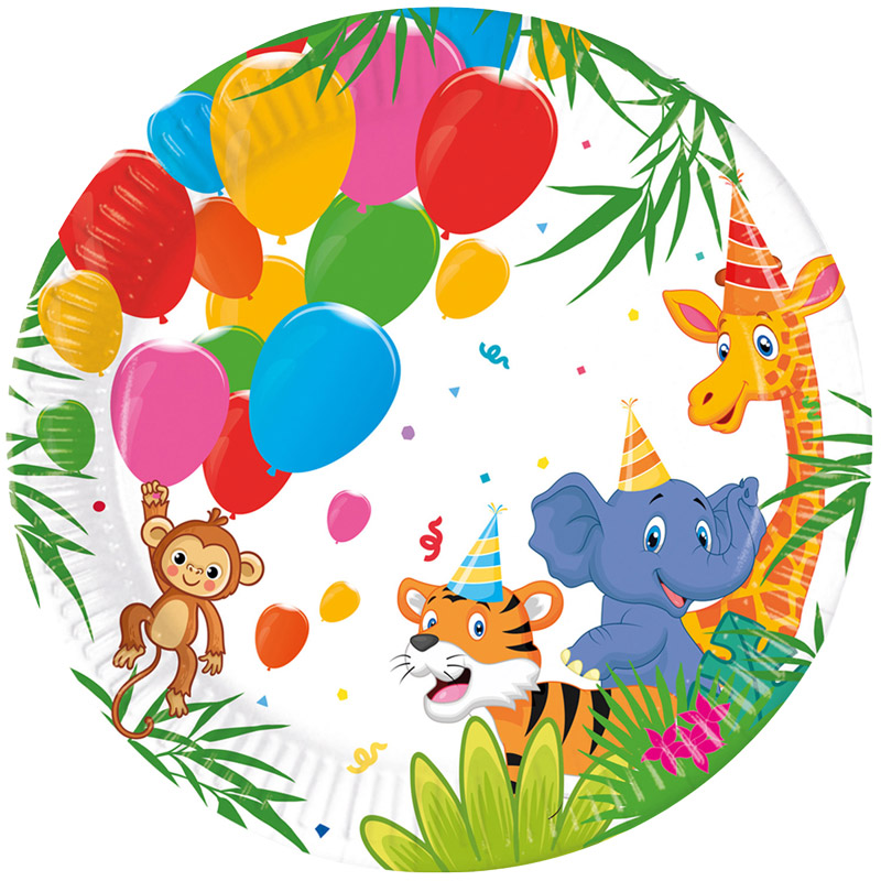 Jungle Balloons - Tallrikar 8-pack