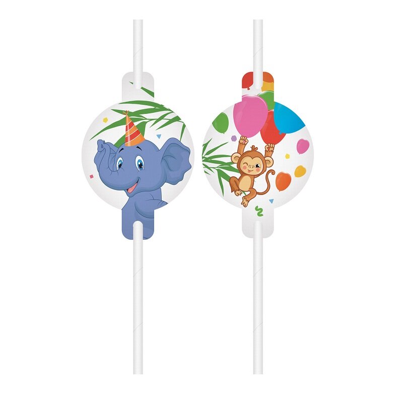 Jungle Balloons - Sugrör 4-pack