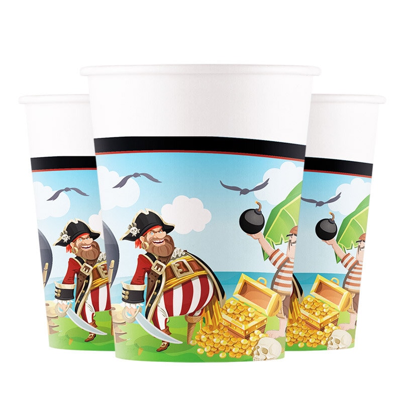 Pirates Island - Pappmuggar 8-pack