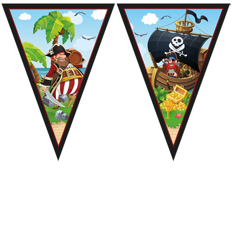 Pirates Island - Flaggirlang i papp 230 cm