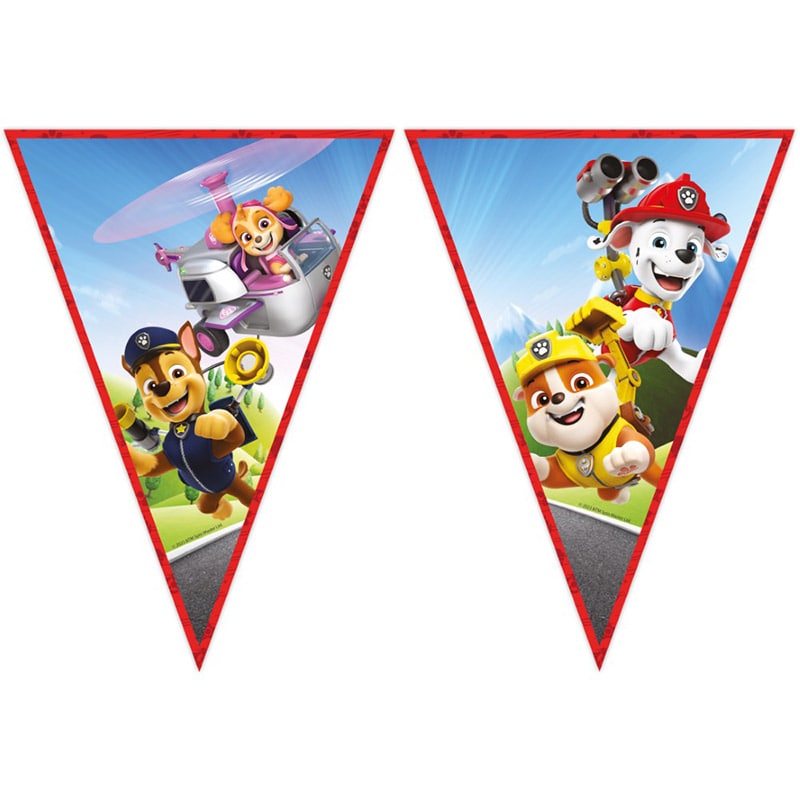 Paw Patrol - Flaggirlang av papper 230 cm