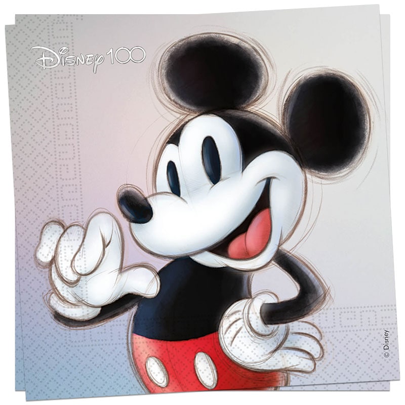 Disney 100 Anniversary - Servetter Mickey 20-pack