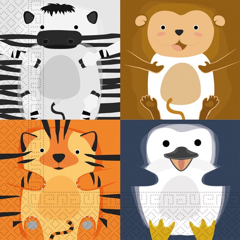 Zoo Animals - Servetter 20-pack