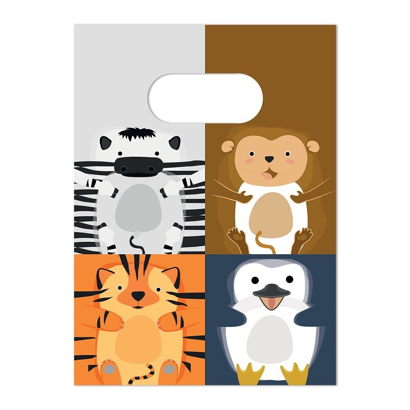 Zoo Animals - Kalaspåsar i papper 4-pack