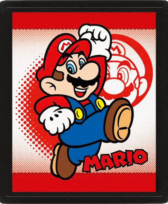 Super Mario, 3D Canvas-tavla Mario & Yoshi