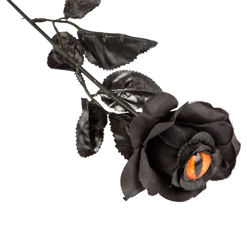 Halloweendekoration Svart Ros 43 cm