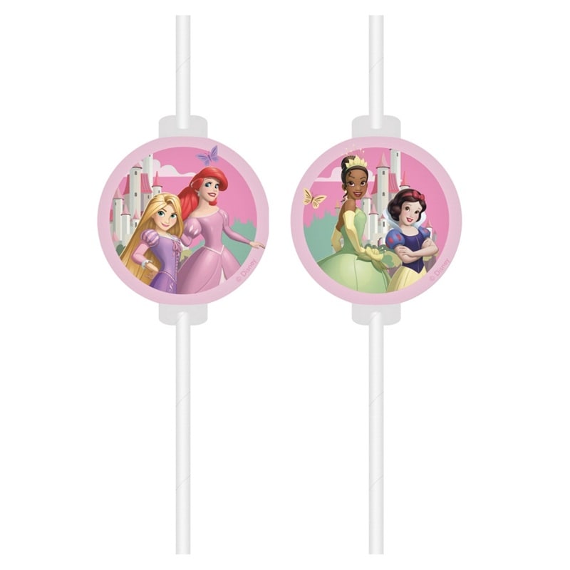 Disney Prinsessor Pappsugrör 4-pack