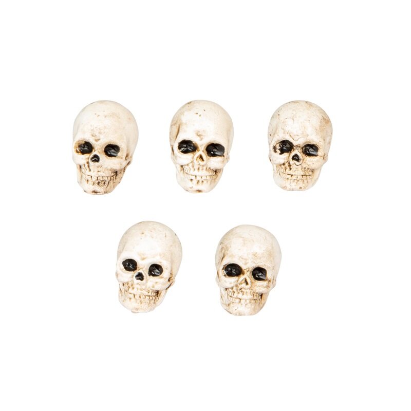 Halloweendekoration - Små dödskallar 2,2 cm 5-pack