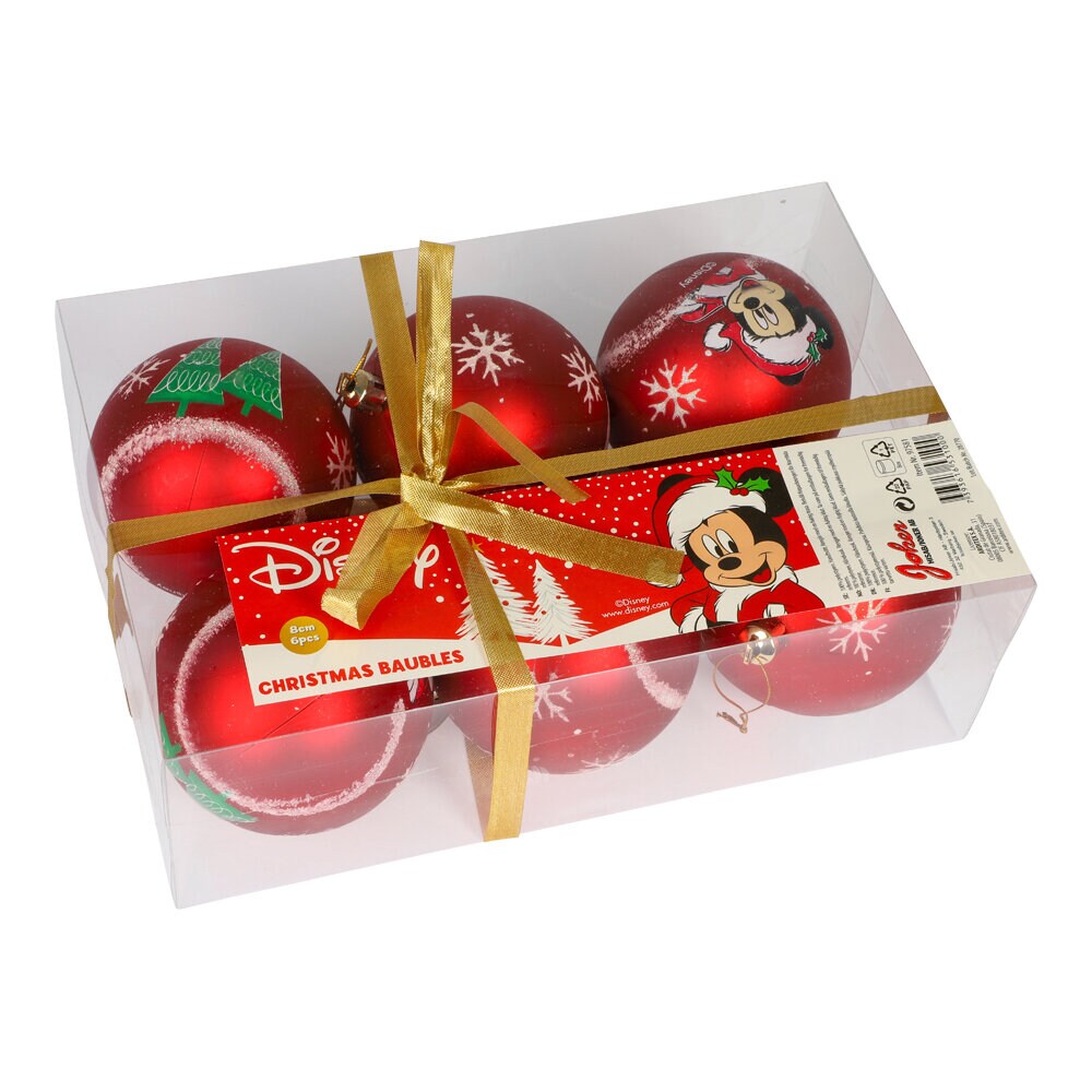 Julgranskulor Musse Pigg 6-pack