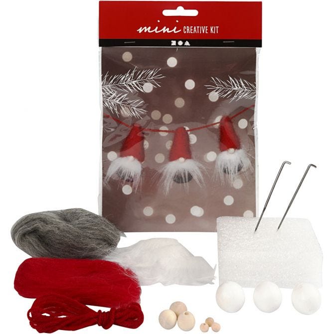 DIY Pysselkit - Jultomtar på snöre