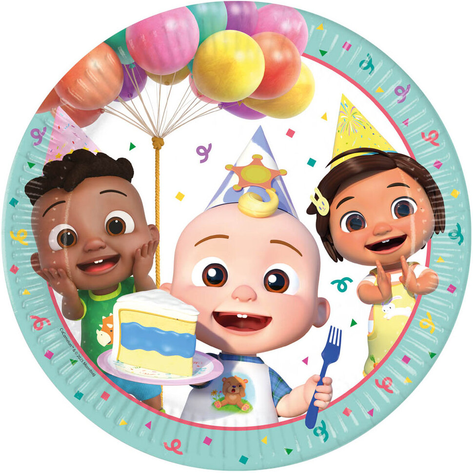 Cocomelon - Tallrikar 23 cm, 8-pack