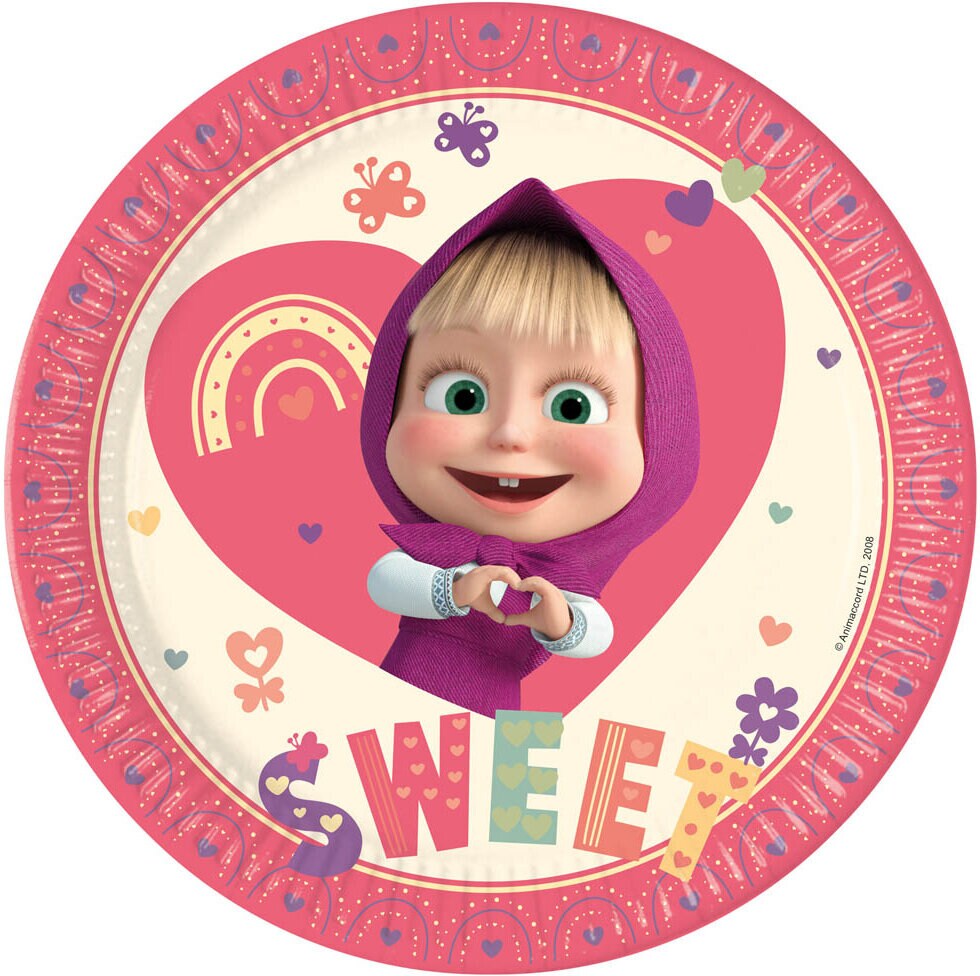 Masha och Björnen - Tallrikar 23 cm, 8-pack